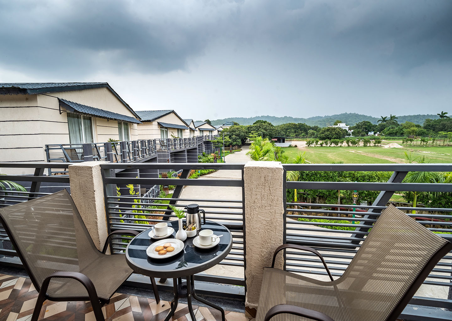 Morning coffee on a private Leafylush balcony